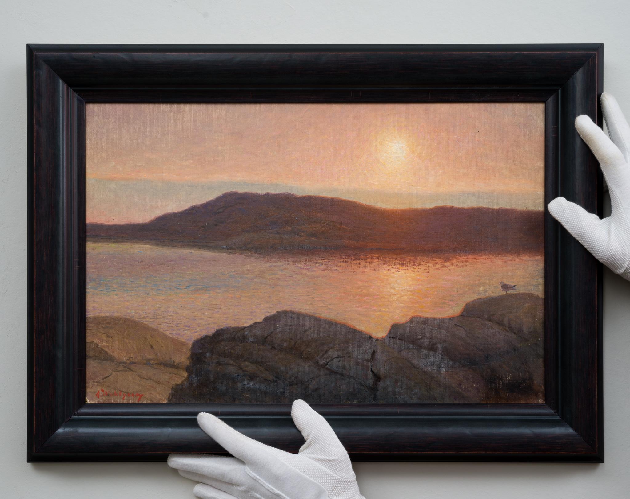 Tramonto sulla costa svedese del Bohuslän - Painting di Anders Wahlgren