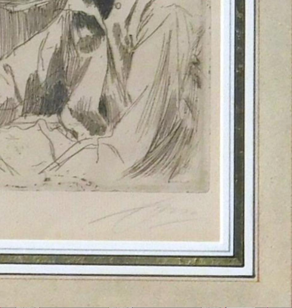 Anders Zorn Original Etching Pencil Signed, 1897 - “August Saint Gaudens” 3