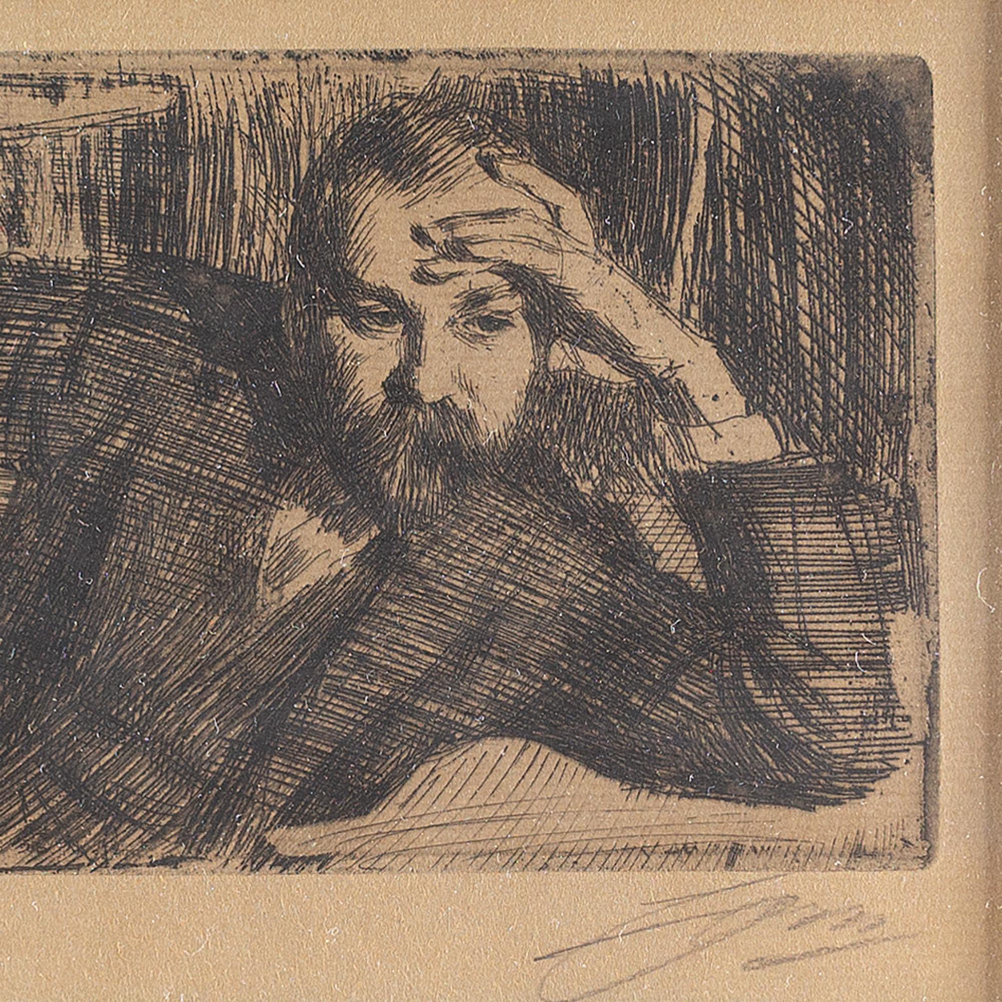 A fine early 20th-century original signed etching by Swedish artist, Anders Zorn (1860-1920) depicting Fredrik Martin. Zorn is considered to be one of Sweden’s greatest artists and, today, his works are held in many of the world’s leading public
