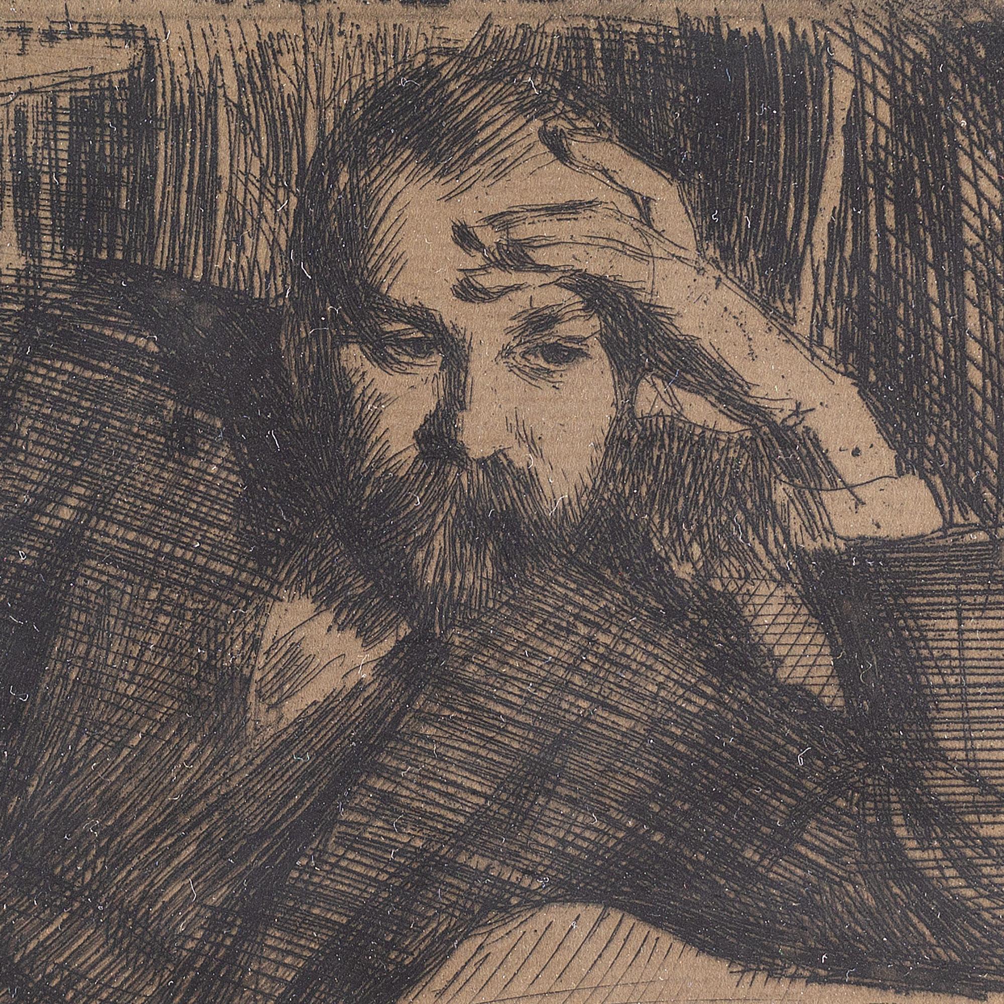 Anders Zorn, Portrait Of Fredrik Martin, Etching 1