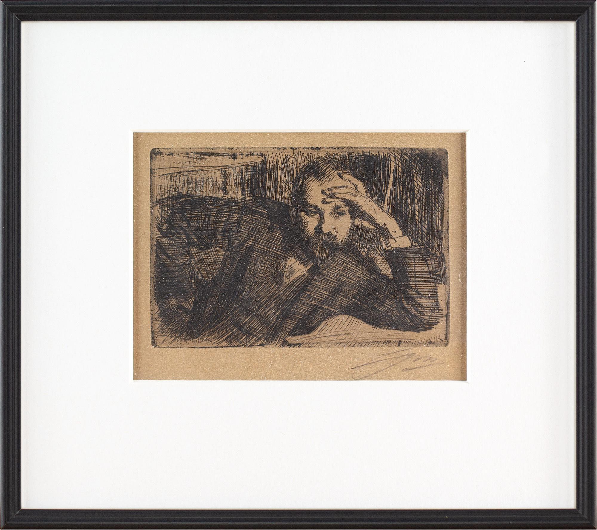 Anders Zorn, Portrait Of Fredrik Martin, Etching