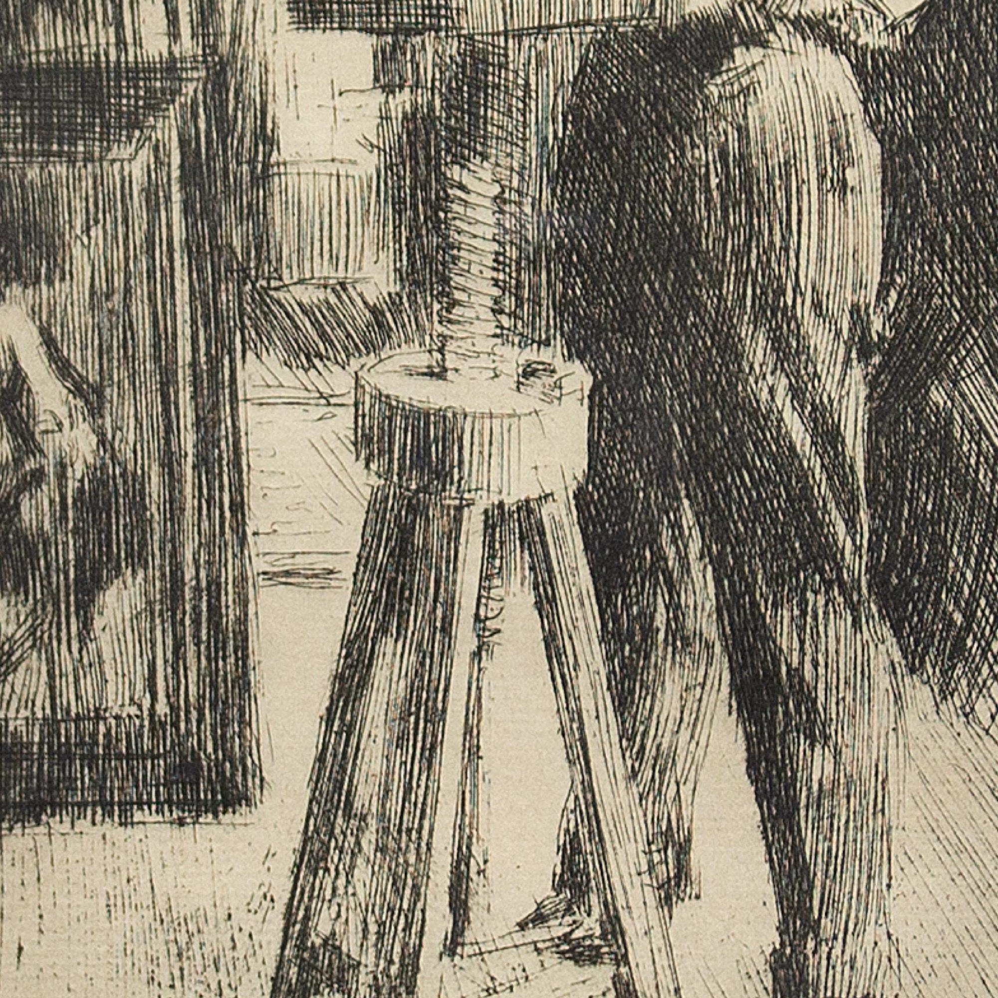 Anders Zorn, Prince Paul Troubetzkoy In The Studio, Etching 2