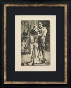 Anders Zorn, Prince Paul Troubetzkoy En El Estudio, Aguafuerte
