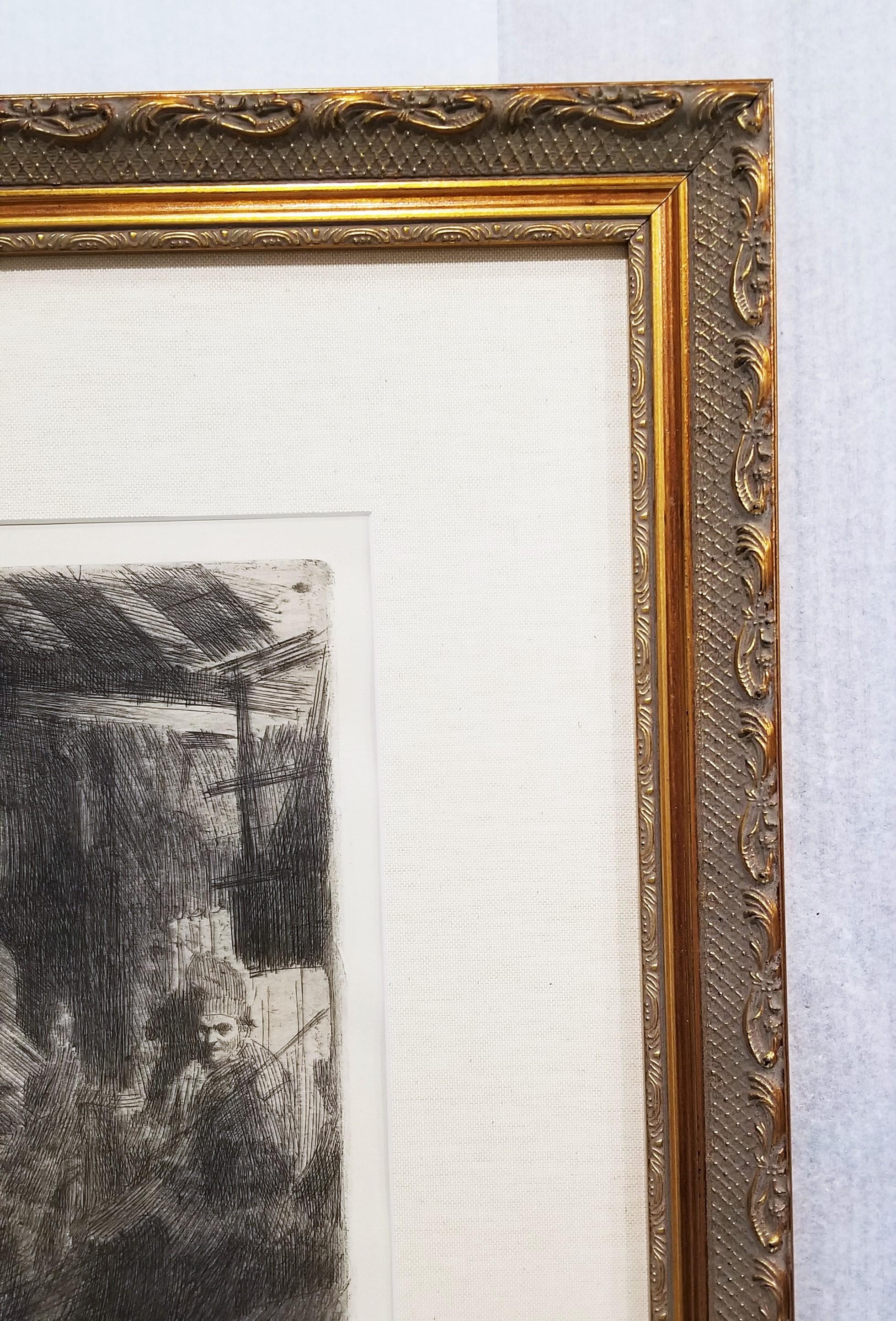 Danse à Gopsmor /// Impressionniste suédois Anders Zorn, gravure de soirée ancienne  en vente 4