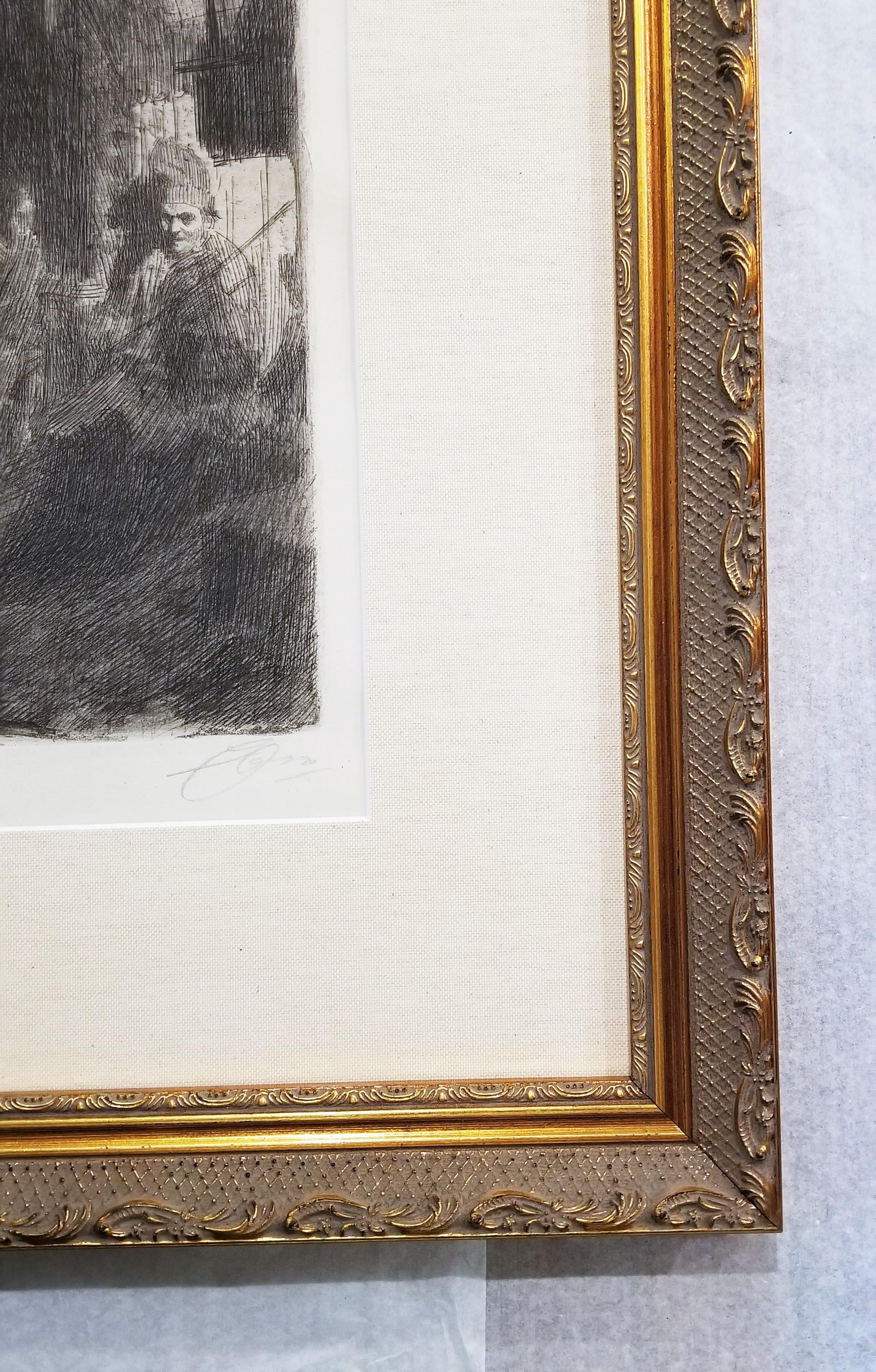 Danse à Gopsmor /// Impressionniste suédois Anders Zorn, gravure de soirée ancienne  en vente 5