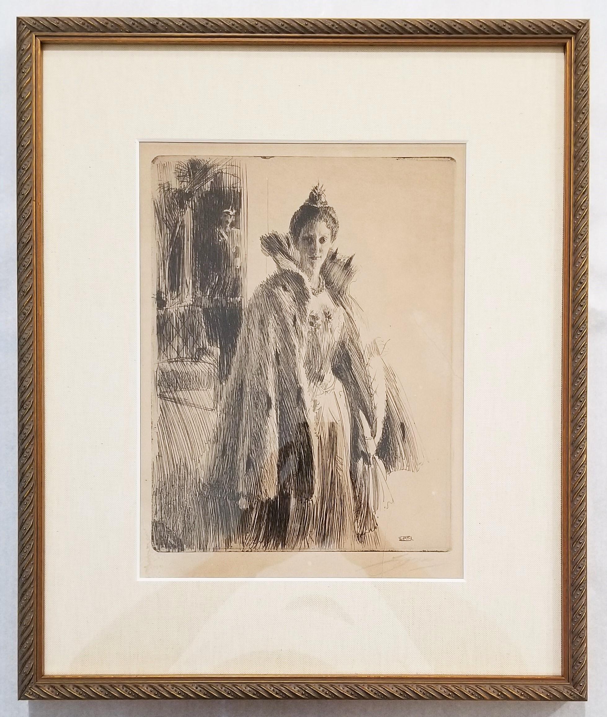 Princess Ingeborg II /// Impressionist Swedish Anders Zorn Etching Modern Art 2