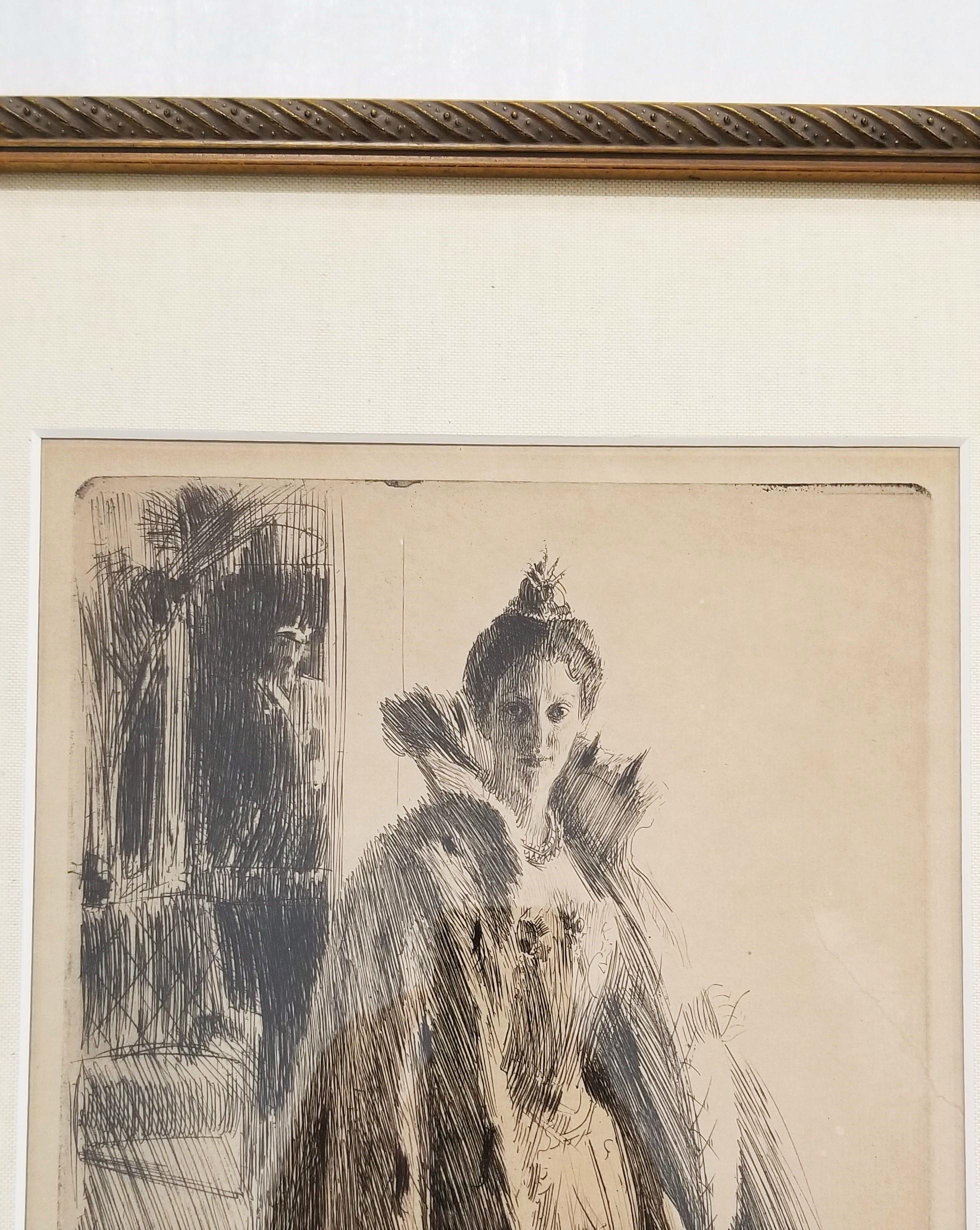 Princess Ingeborg II /// Impressionist Swedish Anders Zorn Etching Modern Art 7