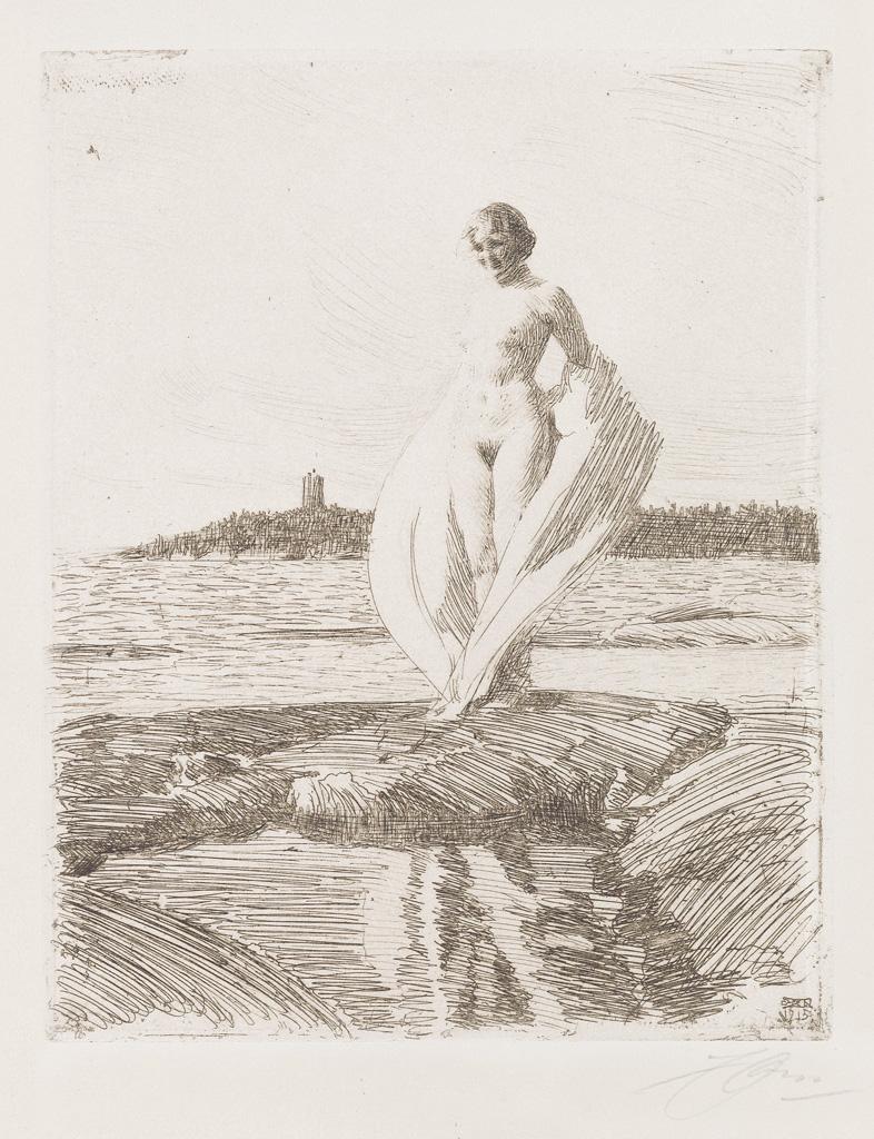 Anders Zorn Nude Print - The Swan