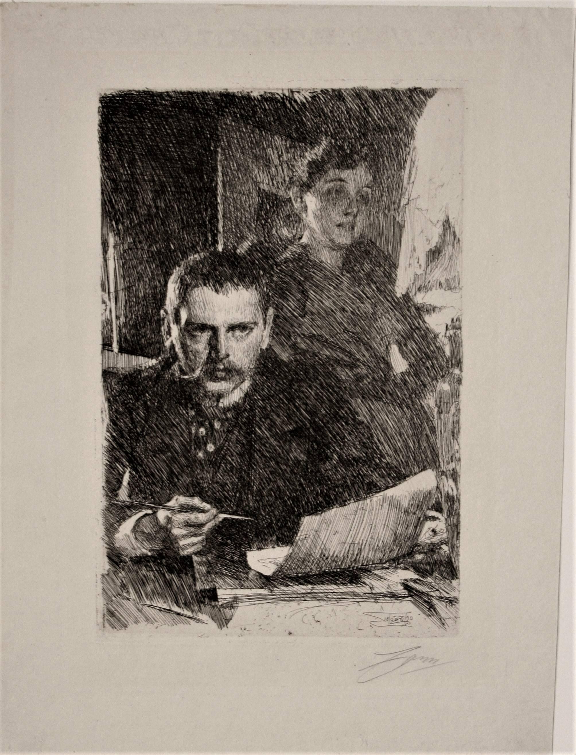 Zorn and His Wife - Print by Anders Zorn