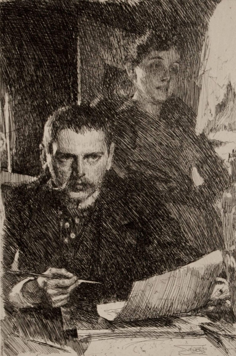 Vågskvalp, Anders Zorn - Impression sur toile élégante