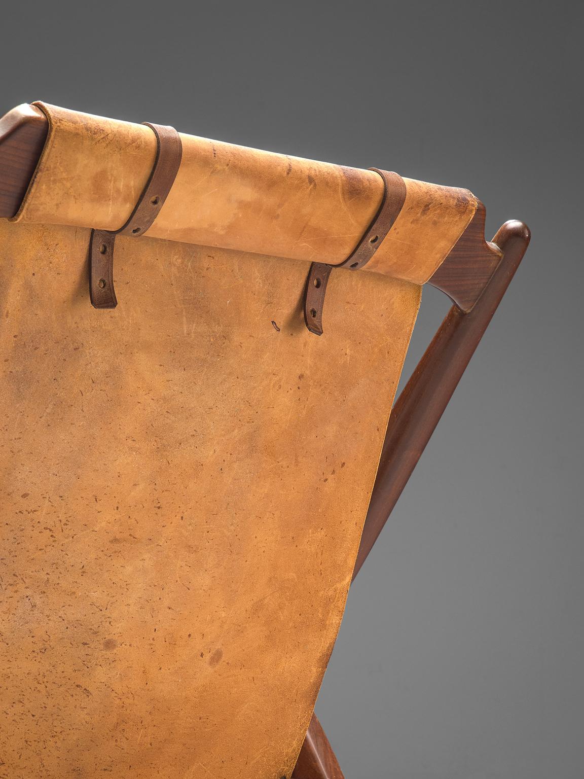 Mid-20th Century Andersag Lounge Chair in Patinated Cognac Leather