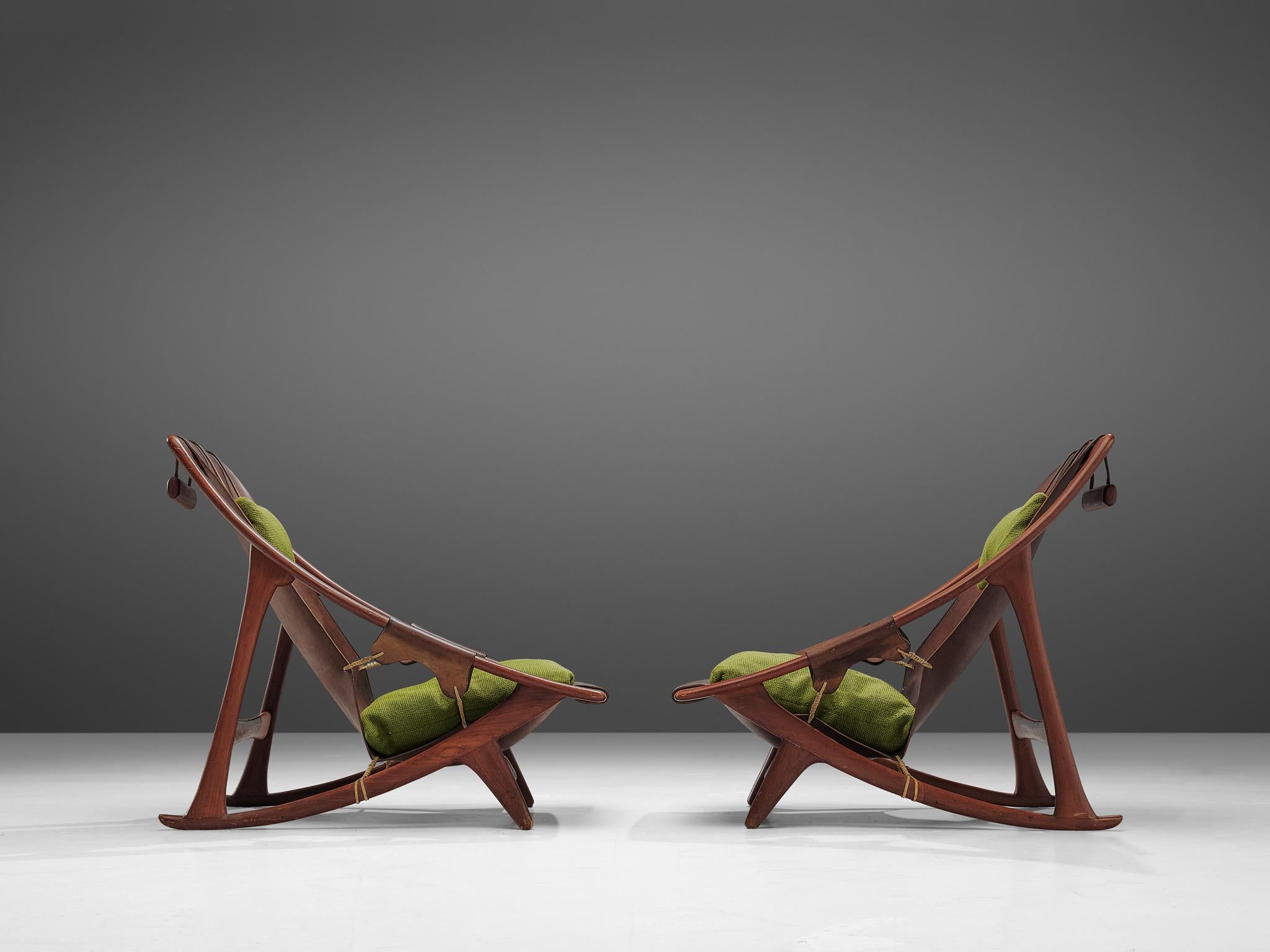 Mid-20th Century Andersag Lounge Chairs in Patinated Cognac Leather