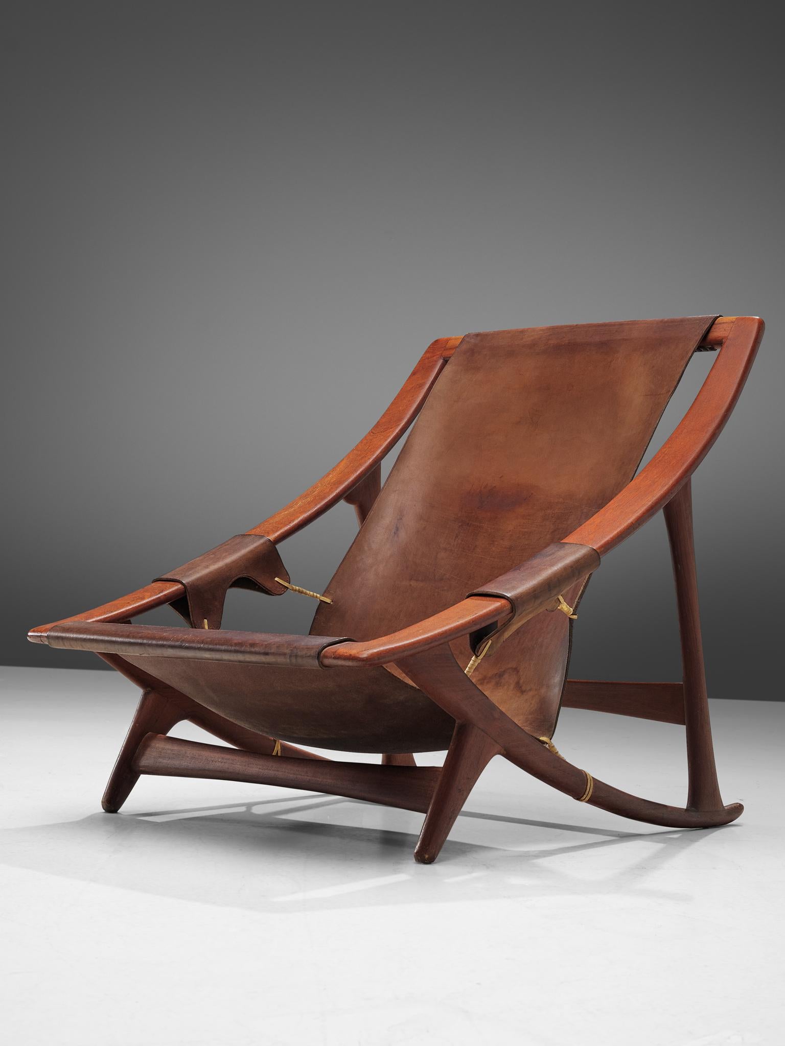 Andersag Lounge Chairs in Patinated Cognac Leather 3