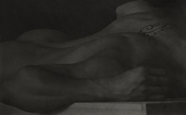 Anderson & Low Nude Photograph - Untitled (Figure Lying on Block, Back View with Tattoo)