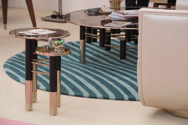 Anderson Round Rug in Gray Wool For Sale at 1stDibs