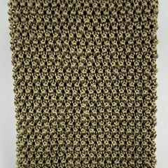 ANDERSON & SHEPPARD Olive Green Silk Textured Knit Tie