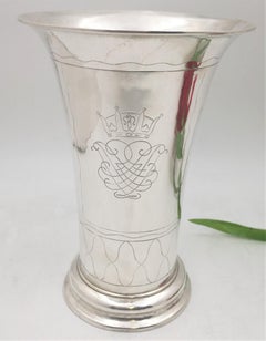Vaso Anderson Swedish Silver 1938 in stile metà secolo moderno
