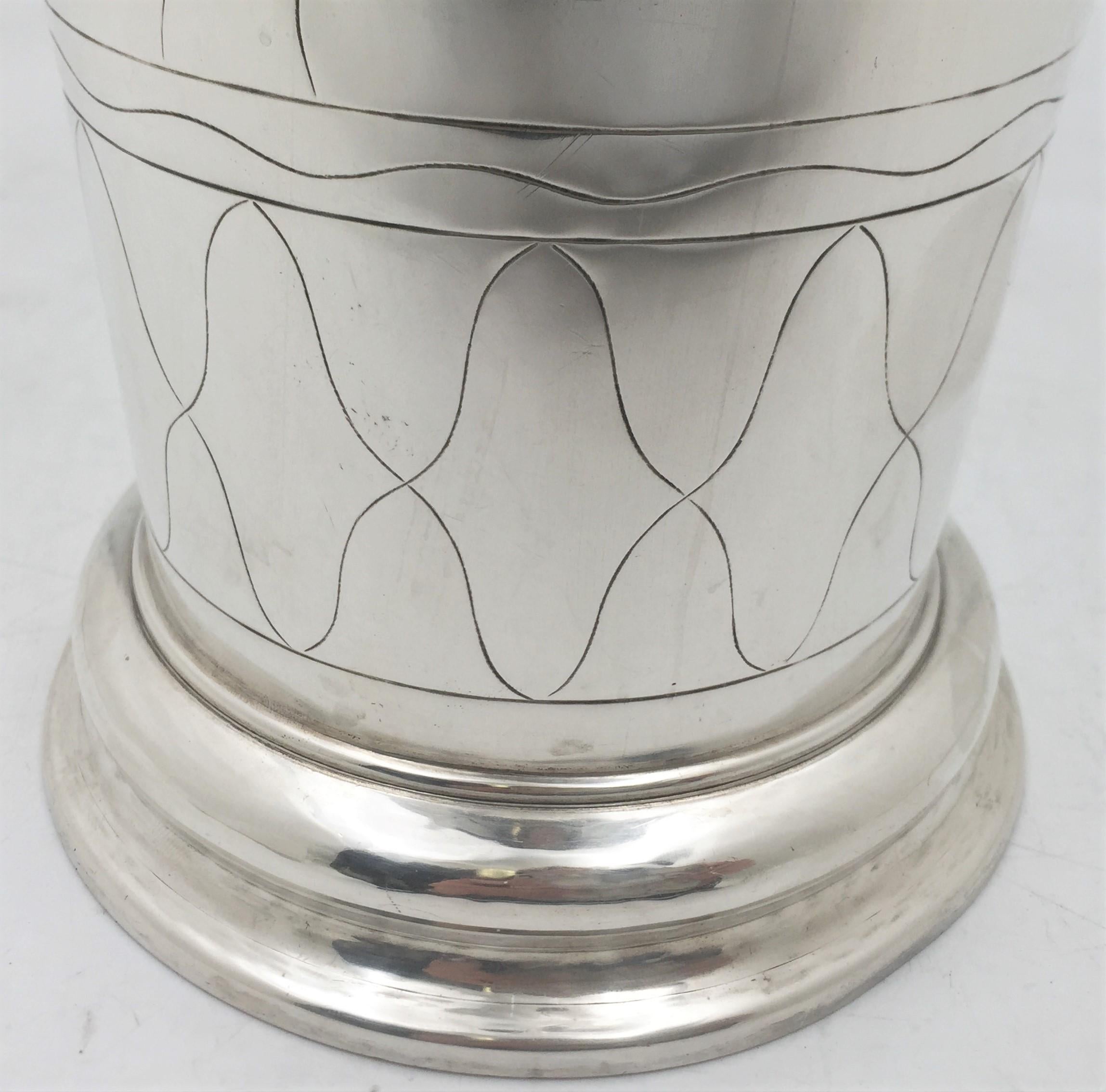 Anderson Swedish Silver 1938 Vase in Mid-Century Modern Style For Sale 2