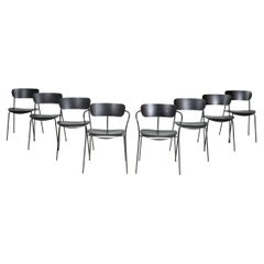 Anderssen & Voll für &Tradition: AV1 & AV2 Pavilion-Stühle aus schwarzer Eiche, 8er-Set