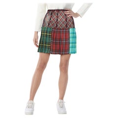 Andersson Bell Pleated Paulina Sheer Check Skirt Size XS