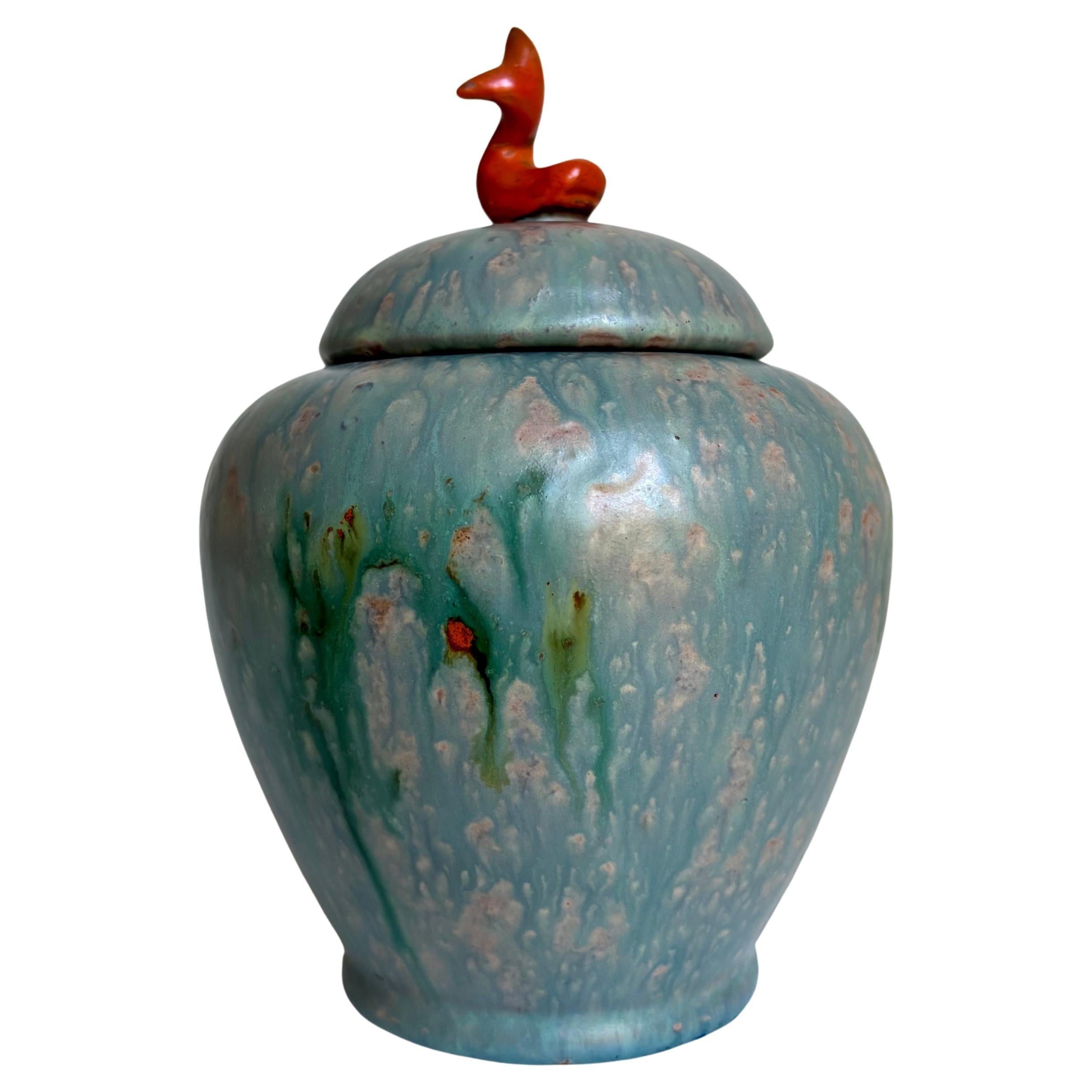 Andersson
Johansson, Barattolo con coperchio a forma di pesce di Höganäs, 1930