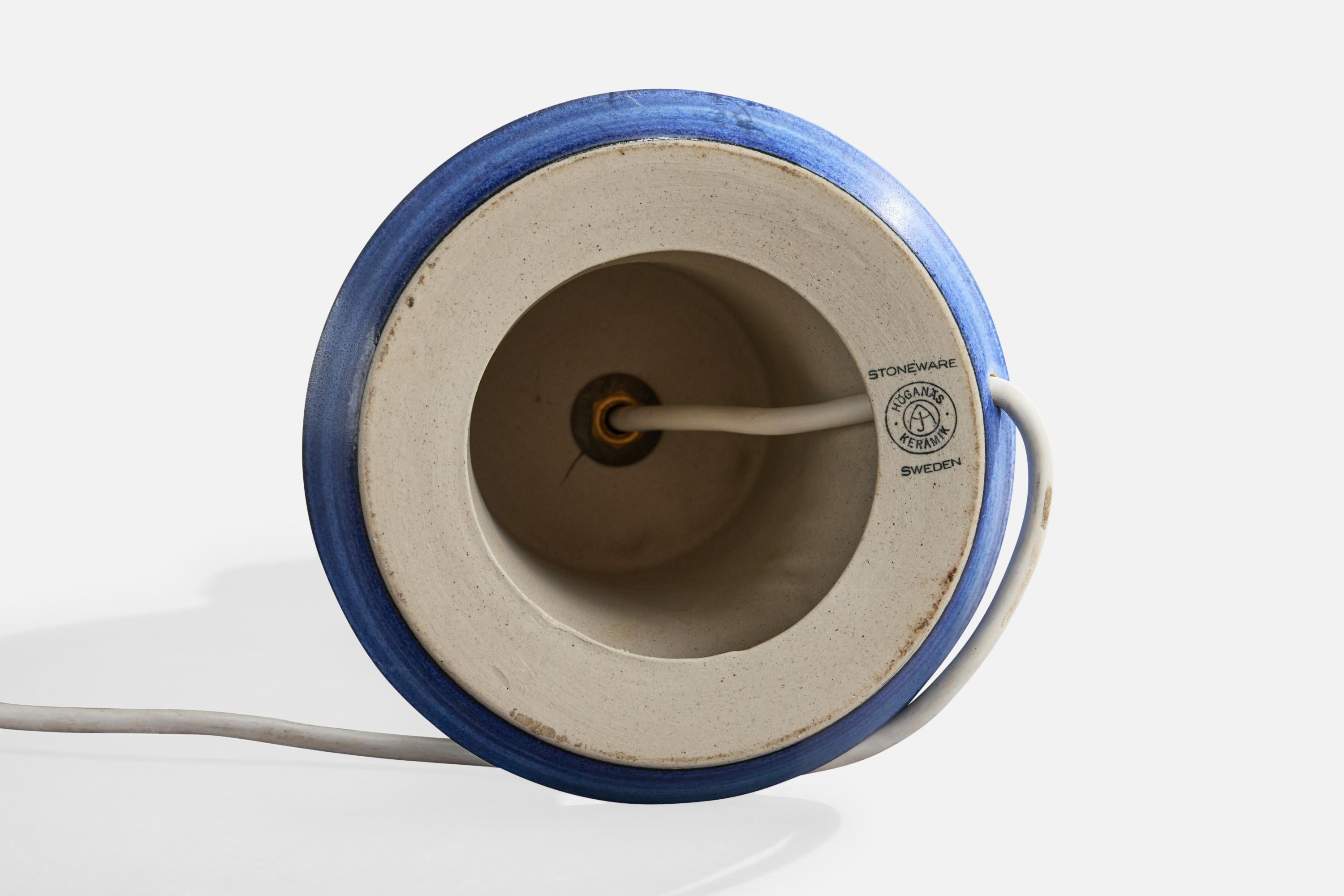Mid-Century Modern Andersson & Johansson, Table Lamp, Ceramic, Brass, Sweden, 1970s For Sale