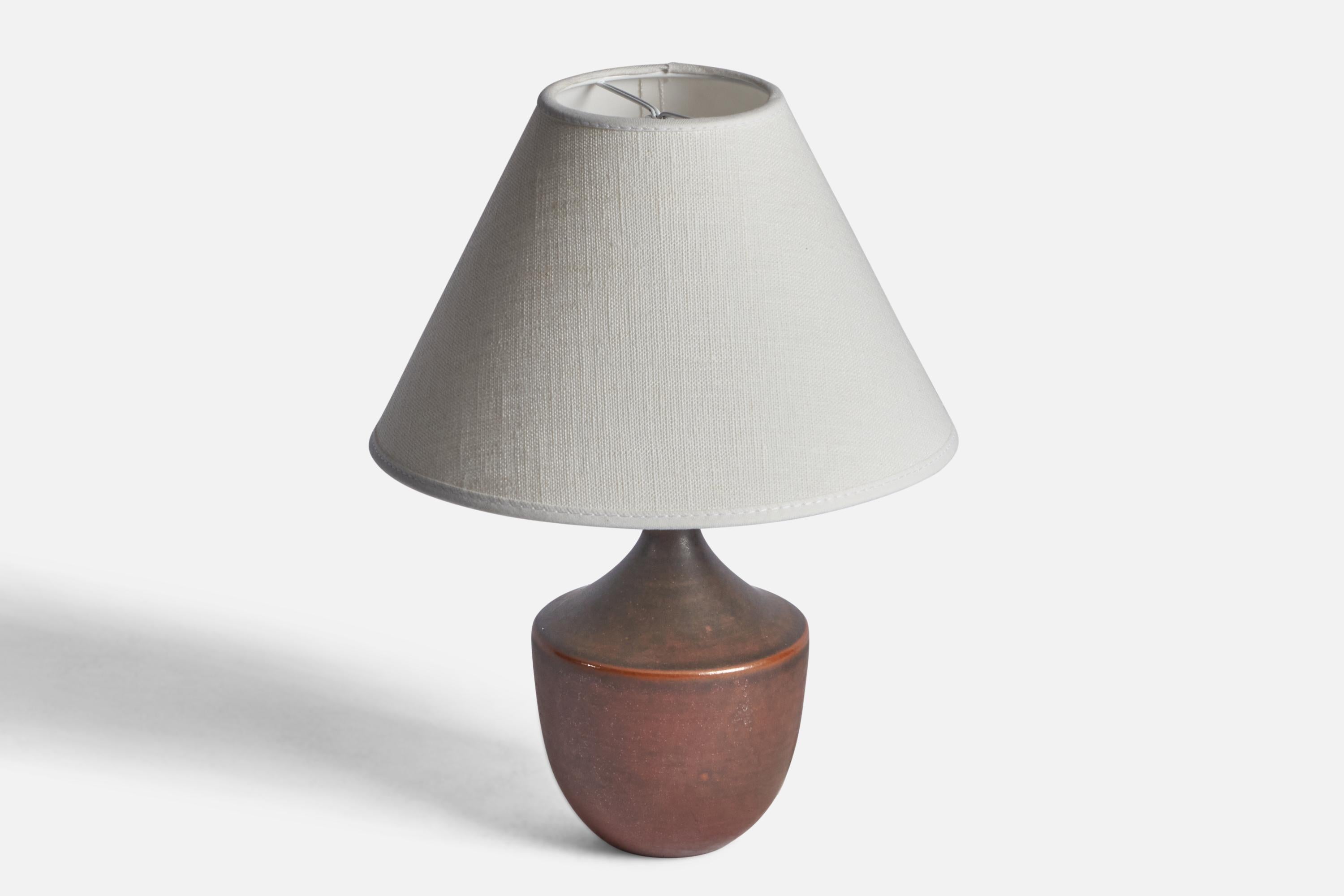 Scandinavian Modern Andersson & Johansson, Table Lamp, Stoneware, Sweden, 1940s For Sale