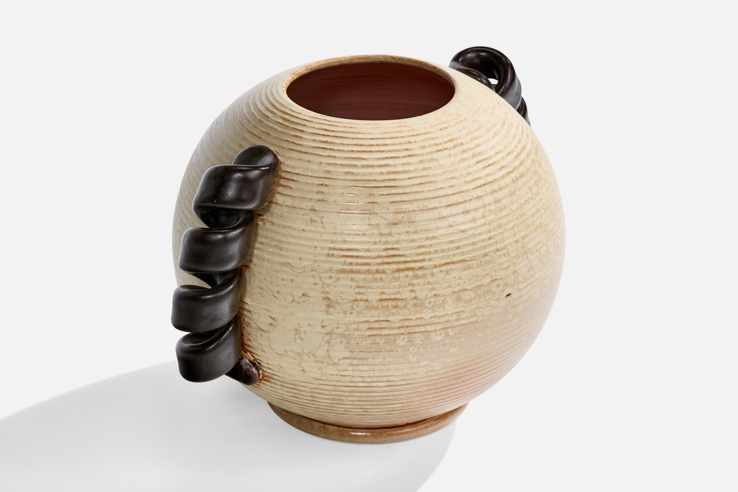 Scandinavo moderno Andersson & Johansson, Vaso, Ceramica, Svezia, anni '40 in vendita