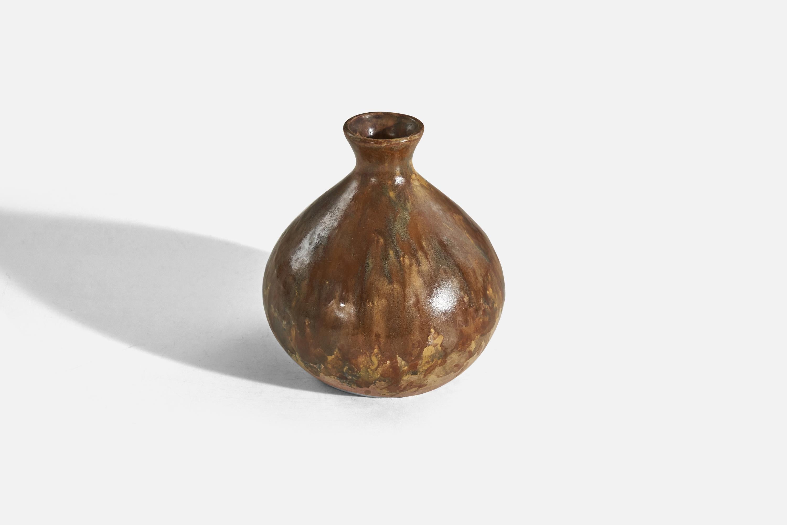 Scandinavian Modern Andersson & Johansson, Vase, Glazed Stoneware, Höganäs, Sweden 1920s For Sale
