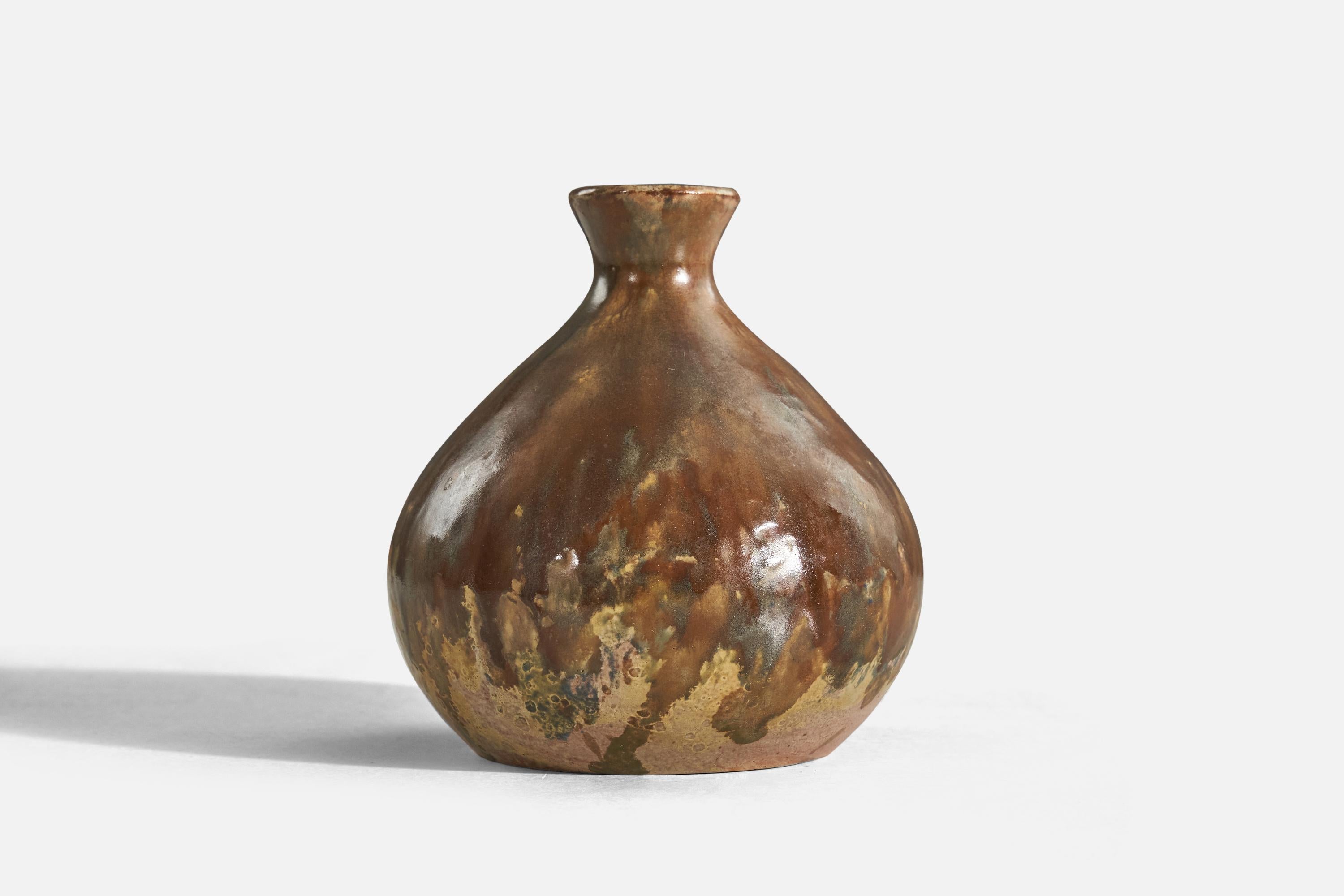 Swedish Andersson & Johansson, Vase, Glazed Stoneware, Höganäs, Sweden 1920s For Sale