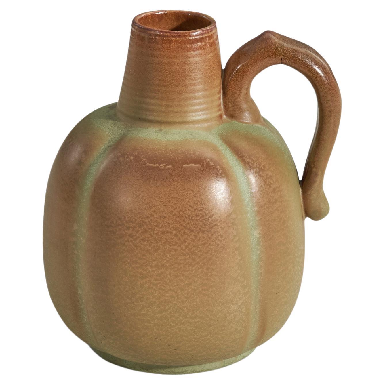 Andersson & Johansson, Vase, Glazed Stoneware, Höganäs, Sweden, 1940s For Sale
