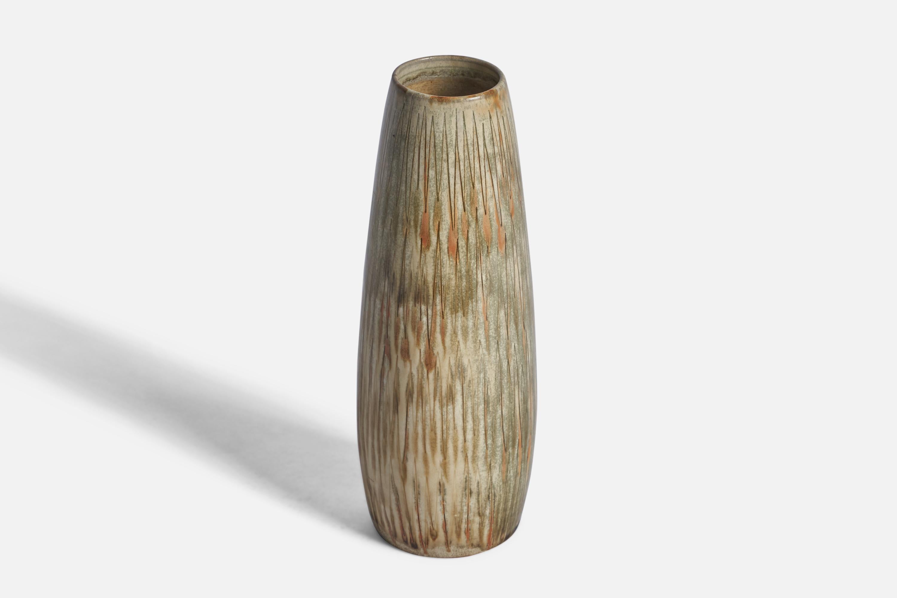 Scandinave moderne Vase Andersson & Johansson, Grès, Suède, Années 1940 en vente