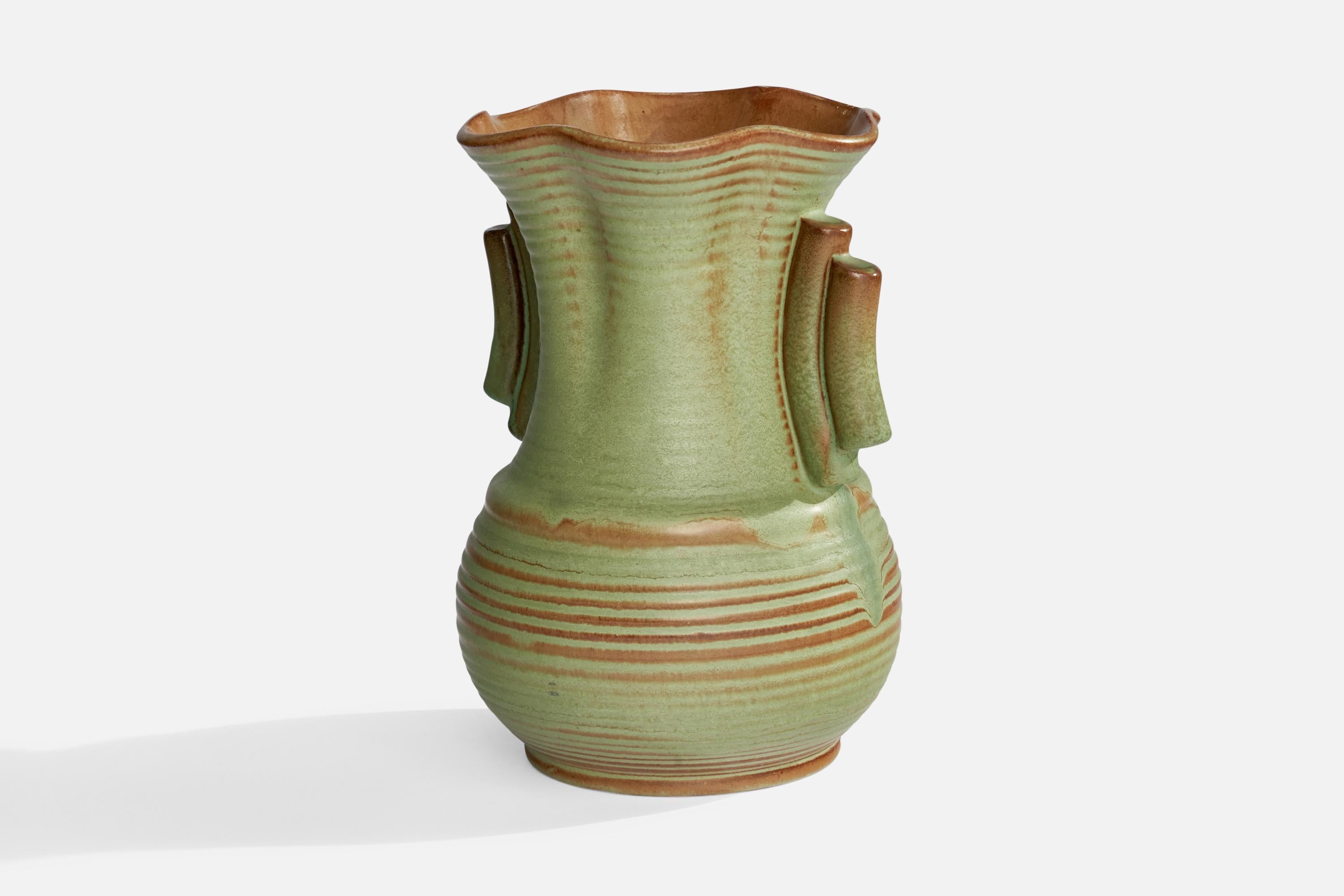 Mid-Century Modern Andersson & Johansson, Vase, Stoneware, Sweden, 1940s For Sale