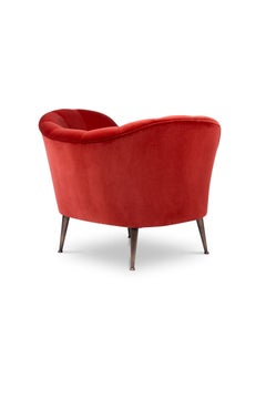 Andes Armchair in Cotton Velvet by Brabbu