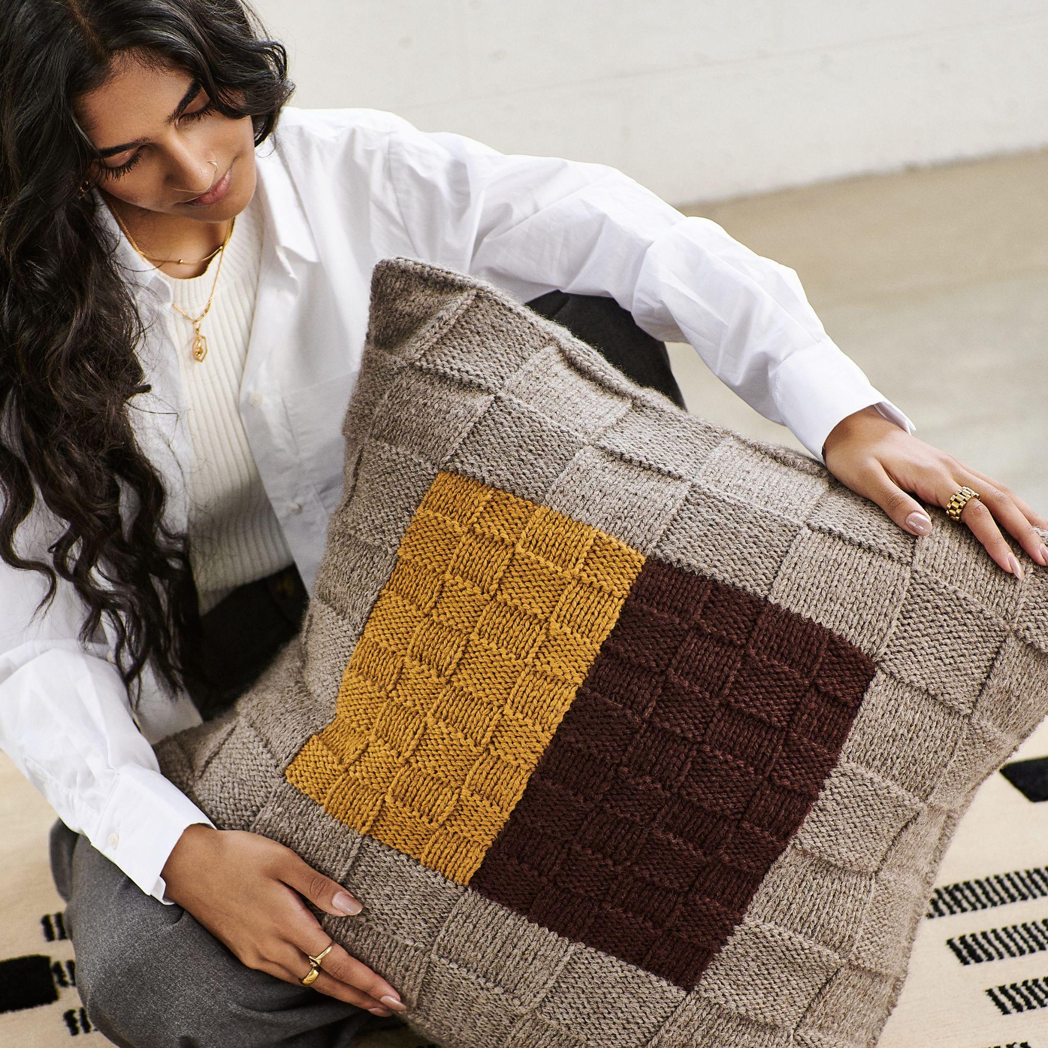 Autre Coussin d'Andes tricoté à la main par des artisans péruviens en laine des Highlands des Andes en vente