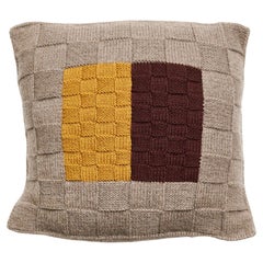 Andes Topaz Pillow Hand Knitted By Peruvian Artisans in Andean Highland Wool
