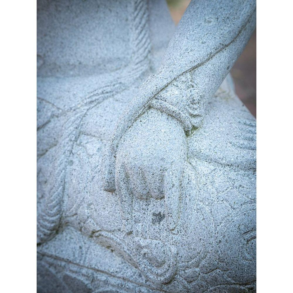 Andesite stone statue of Dewi Tara from Indonesia For Sale 6