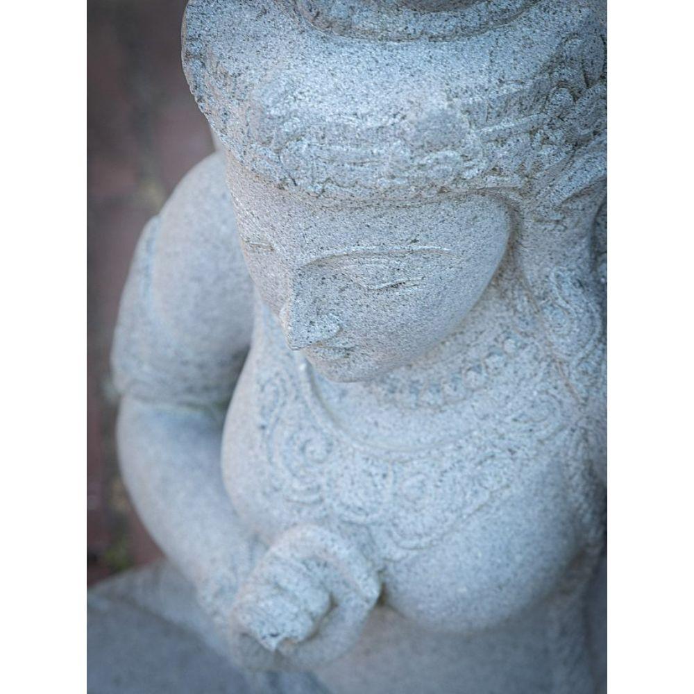 Andesite stone statue of Dewi Tara from Indonesia For Sale 11