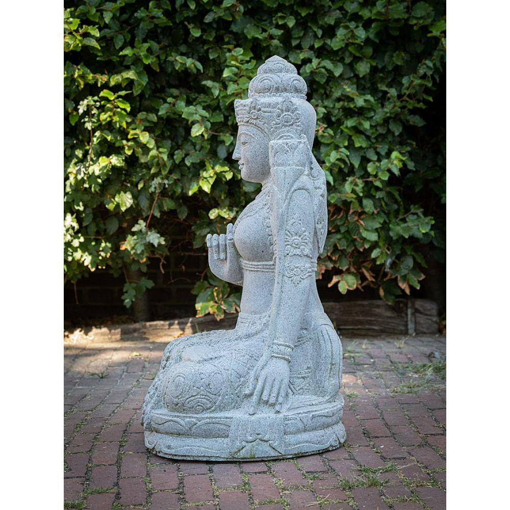 Andesite Stone Statue of Dewi Tara from Indonesia For Sale 11