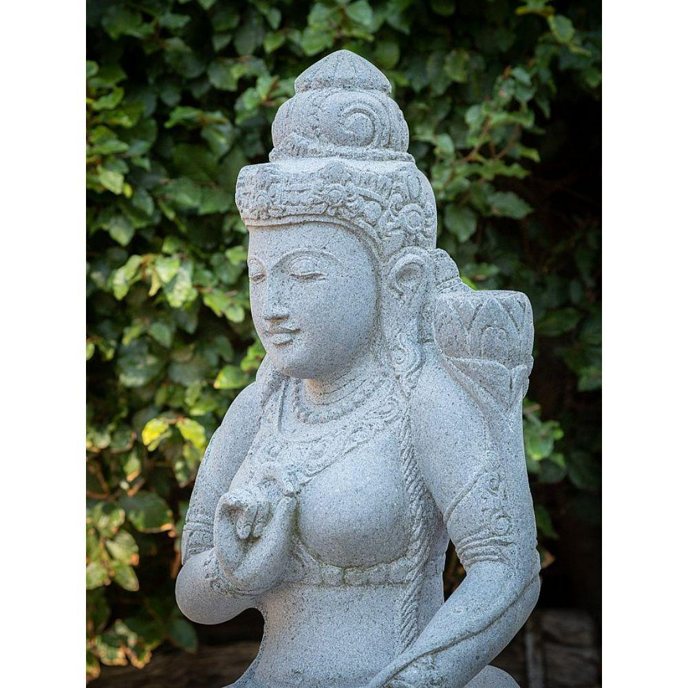 Contemporary Andesite stone statue of Dewi Tara from Indonesia For Sale