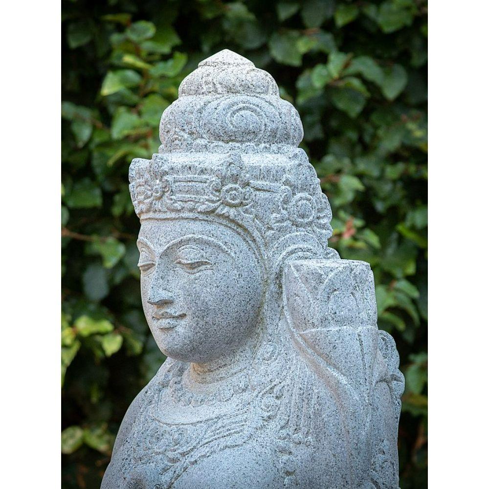 Contemporary Andesite Stone Statue of Dewi Tara from Indonesia For Sale