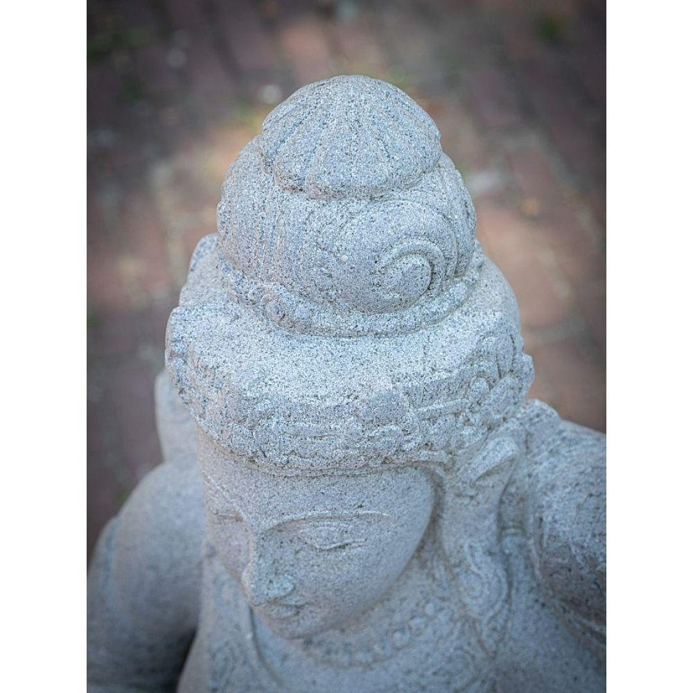 Andesite stone statue of Dewi Tara from Indonesia For Sale 2