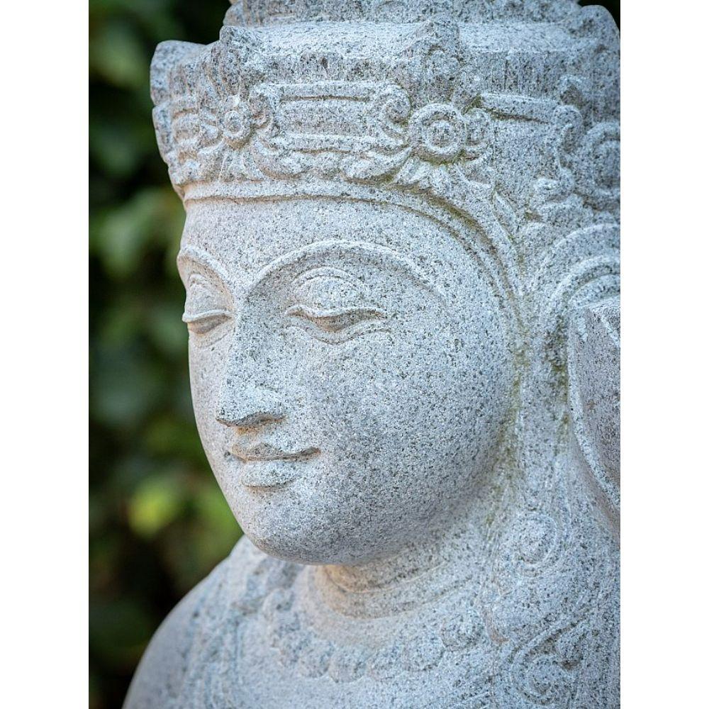 Andesite Stone Statue of Dewi Tara from Indonesia For Sale 2