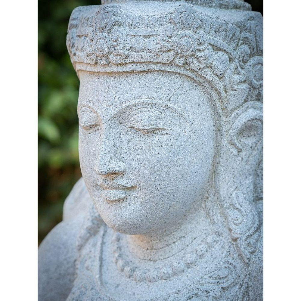 Andesite stone statue of Dewi Tara from Indonesia For Sale 3