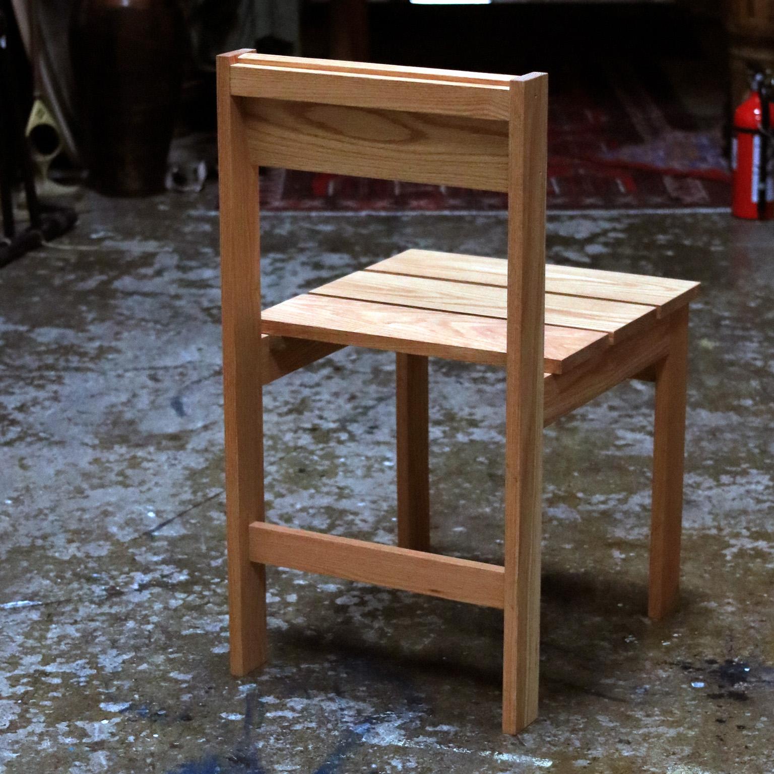 Hand-Crafted Andhrímnir Solid Oak Dining Chair For Sale