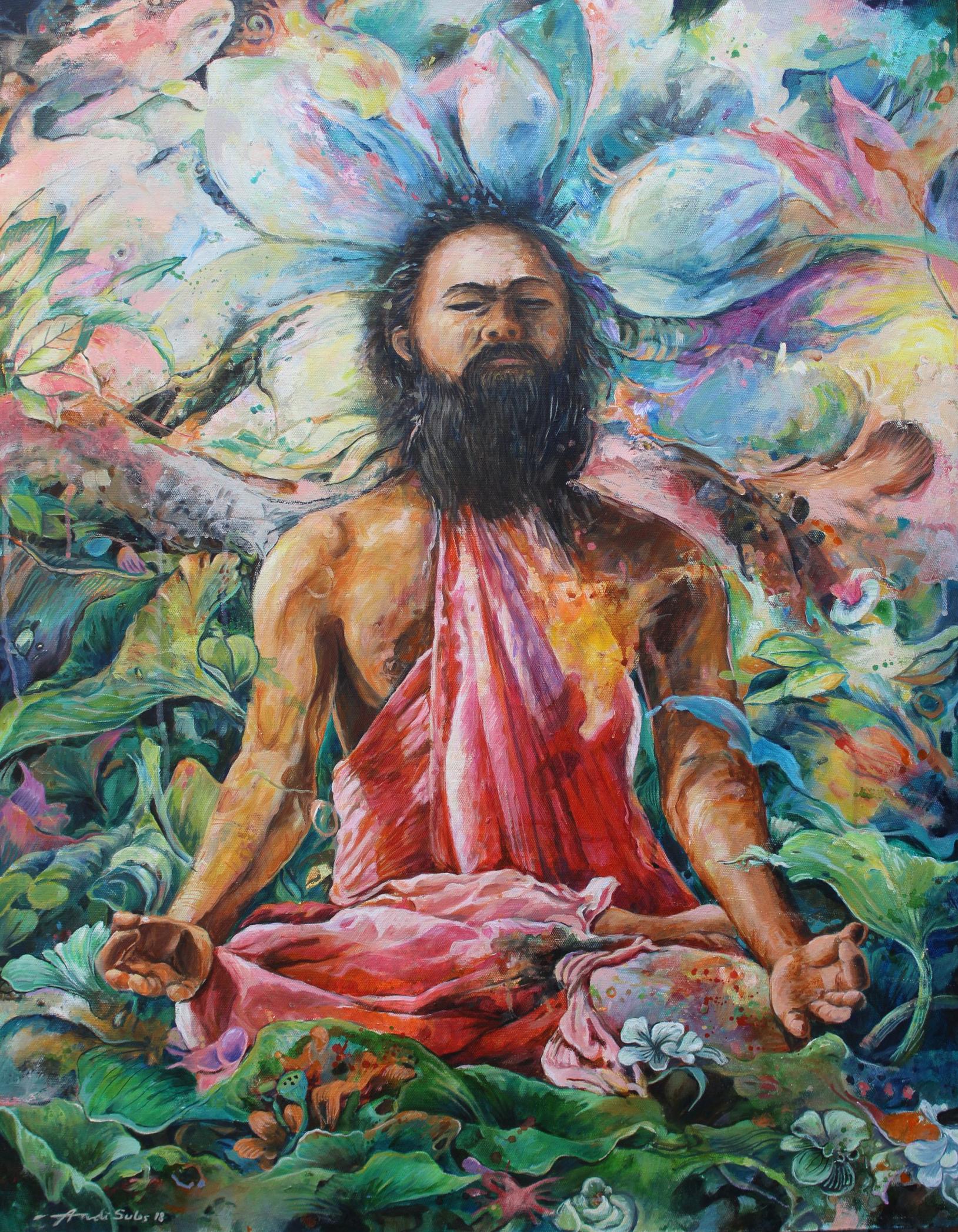 Andi Sules Portrait Painting – Meditation #2