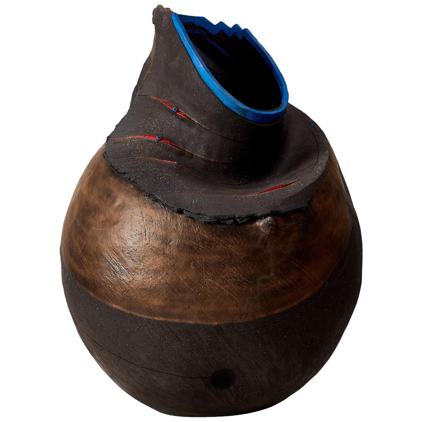 Andile Dyalvane, Embo (Origin), Glazed and Hand Painted Clay Sculpture