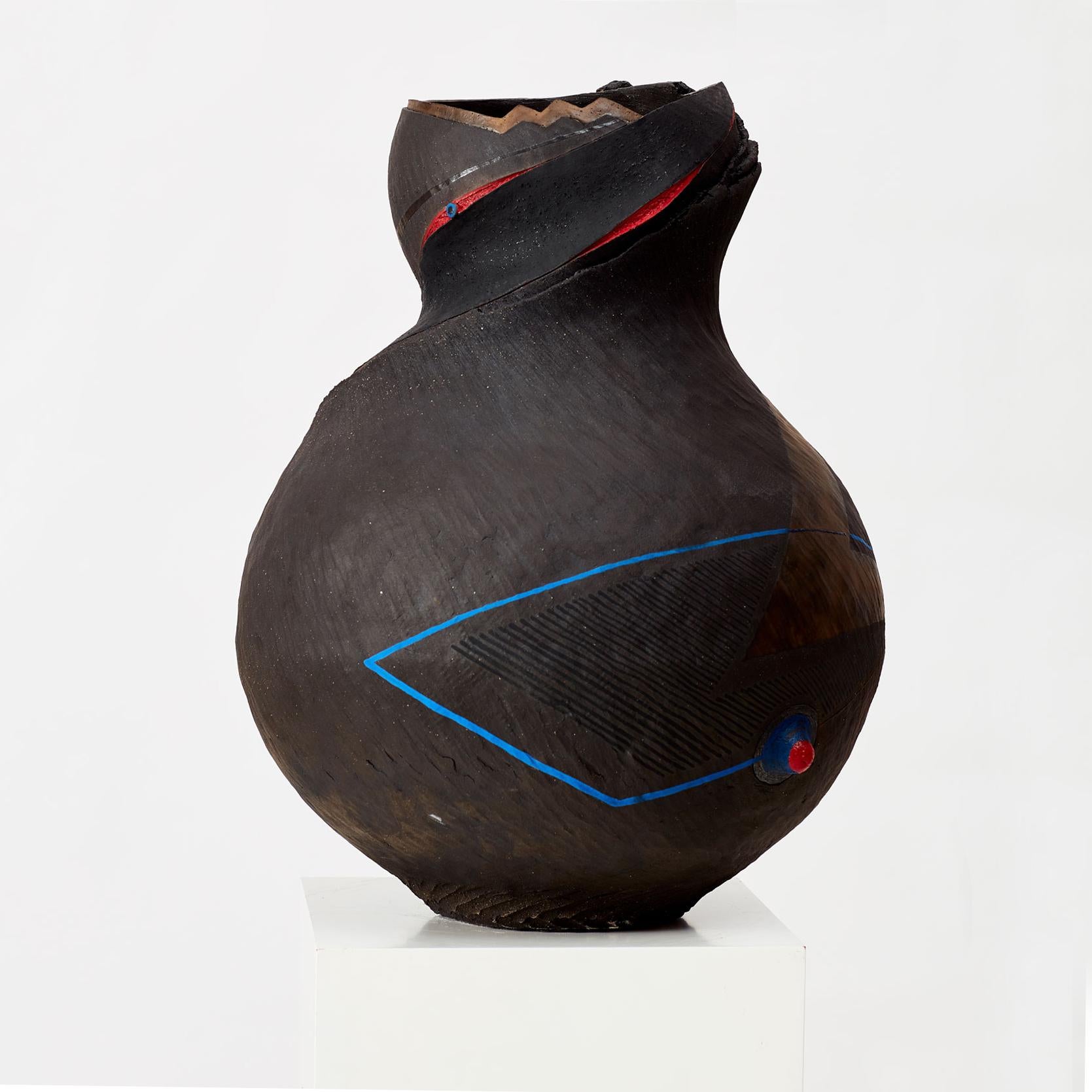 Widely considered one of South Africa’s foremost ceramic artists, Andile Dyalvane is guided by a deep spiritual connection to his Xhosa ancestors through his work. This large-scale ceramic sculpture is part of an installation of three works, made