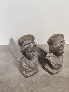 Andirons / Fire Dogs, Older Ladies with a Hat