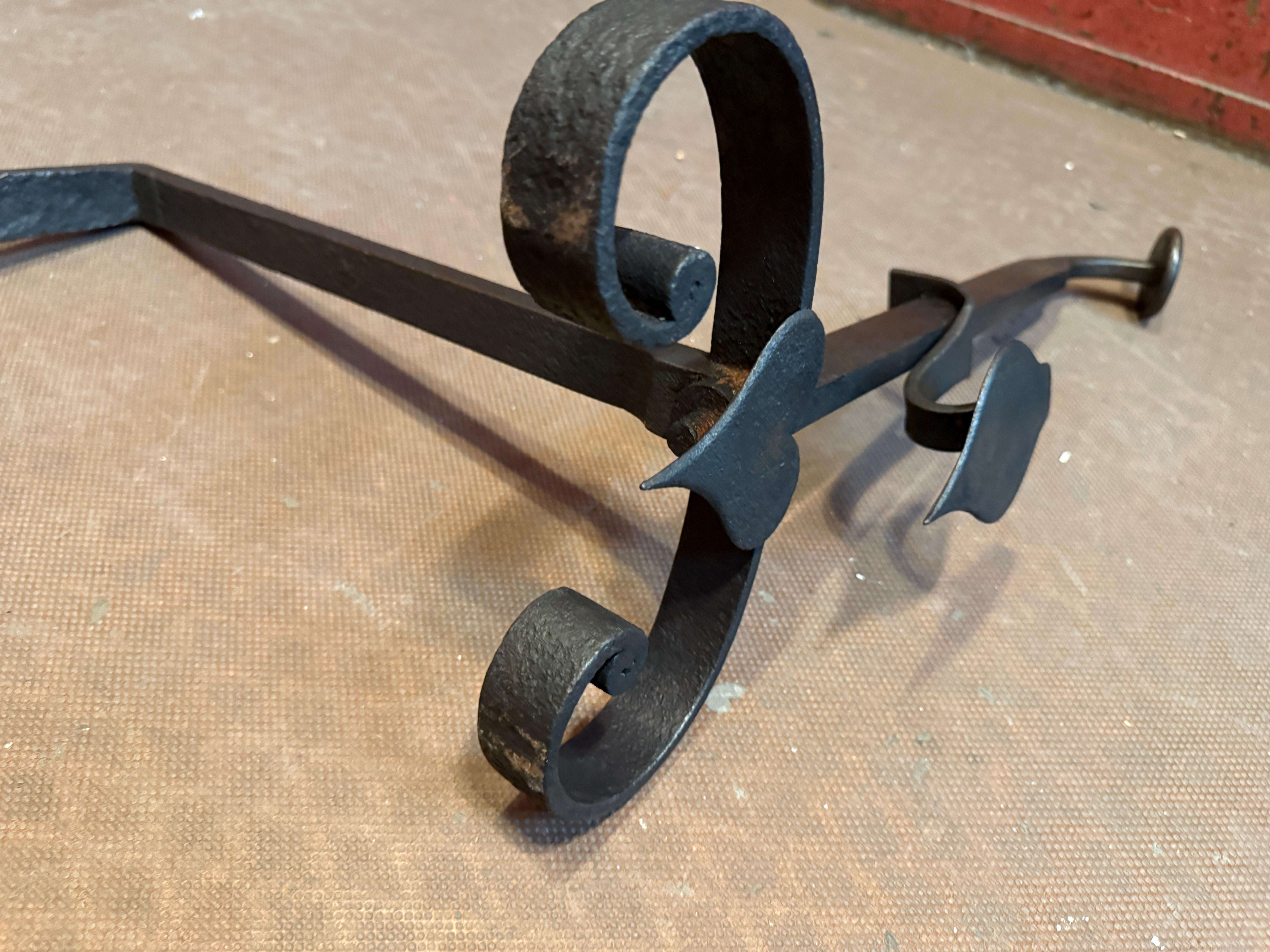 Wrought Iron Andirons in Wrought iron the heart 